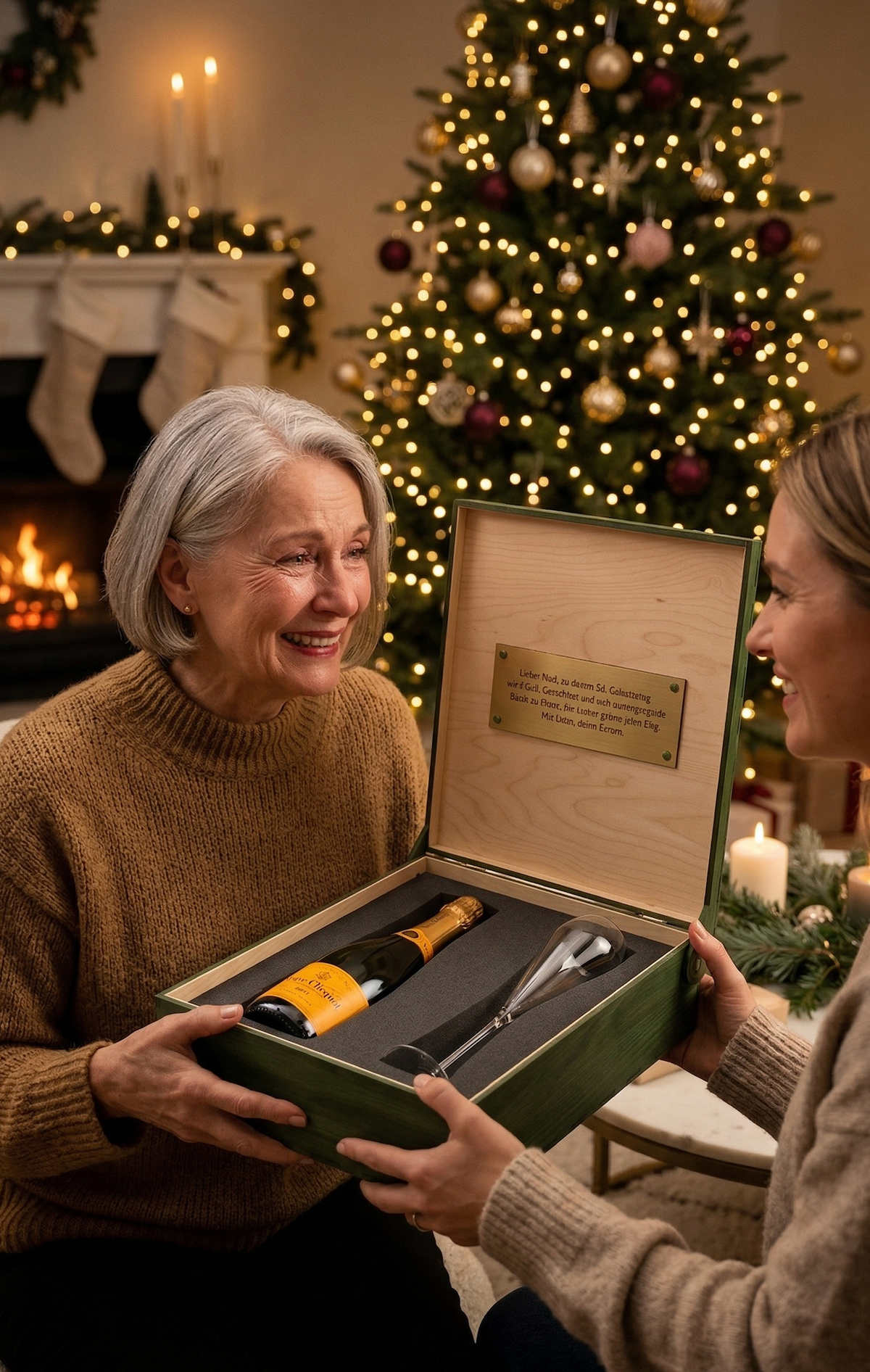 Personalisierte Geschenkbox zu Weihnachten mit Widmung